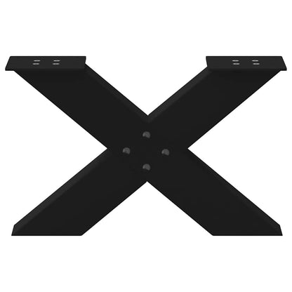 Couchtischbeine X-Form 2 Stk. Schwarz 60x(30-31) cm Stahl