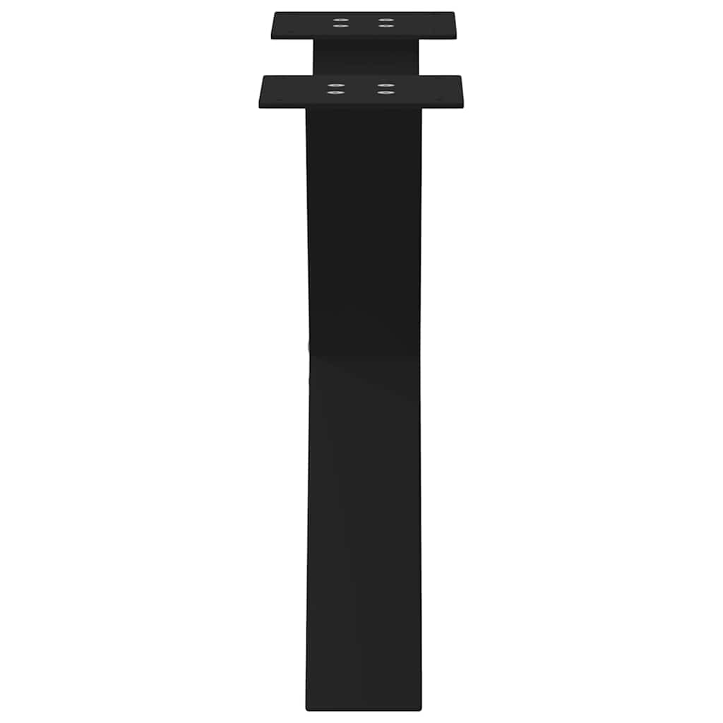 Couchtischbeine X-Form 2 Stk. Schwarz 50x(42-43) cm Stahl