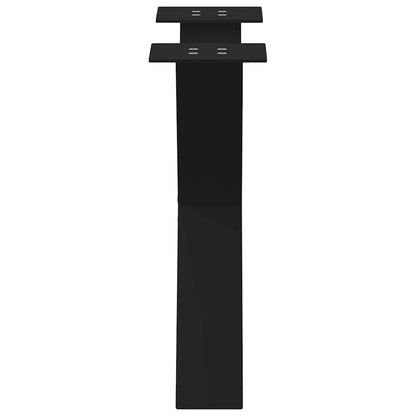 Couchtischbeine X-Form 2 Stk. Schwarz 50x(42-43) cm Stahl