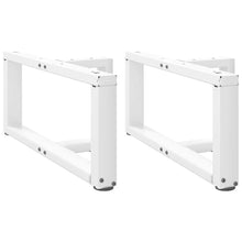 Couchtischbeine T-Form 2 Stk. Weiß 60x25x(30-31) cm Stahl