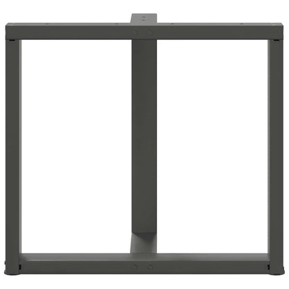Esstischbeine T-Form 2 Stk. Anthrazit 80x35x(72-73) cm Stahl