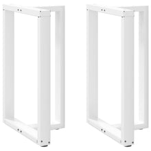 Bartischbeine T-Form 2 Stk. Weiß 60x35x(90-91) cm Stahl