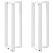 Bartischbeine T-Form 2 Stk. Weiß 40x35x(110-111) cm Stahl