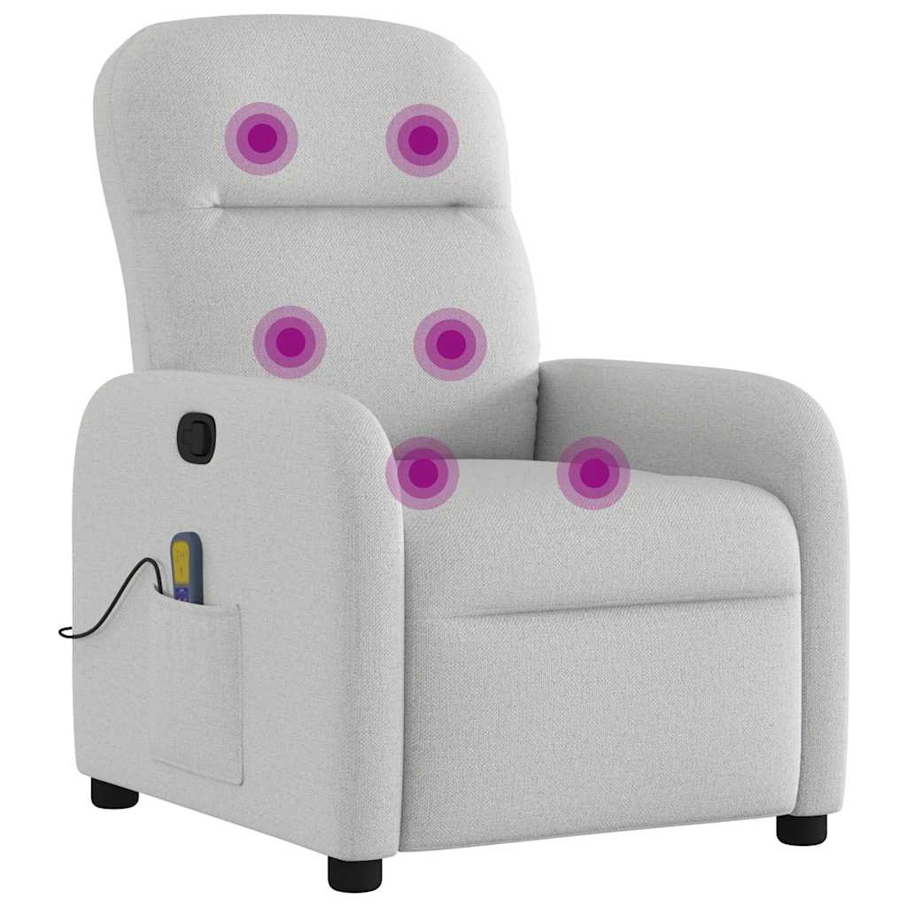 Massagesessel Wolkengrau Stoff