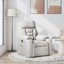 Massagesessel Wolkengrau Stoff