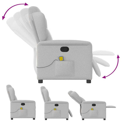 Massagesessel Wolkengrau Stoff