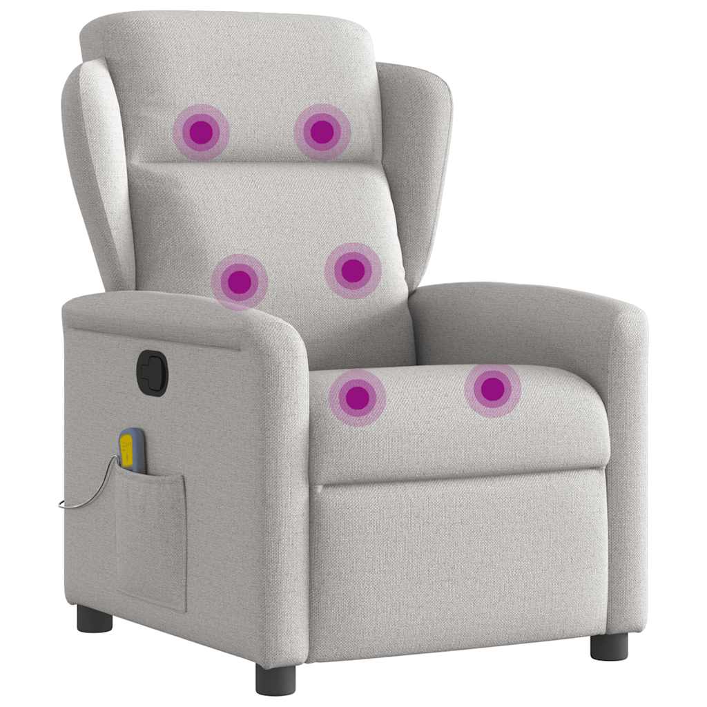 Massagesessel Wolkengrau Stoff