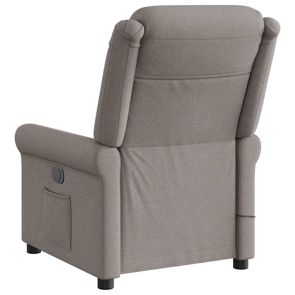 Massagesessel Taupe Stoff