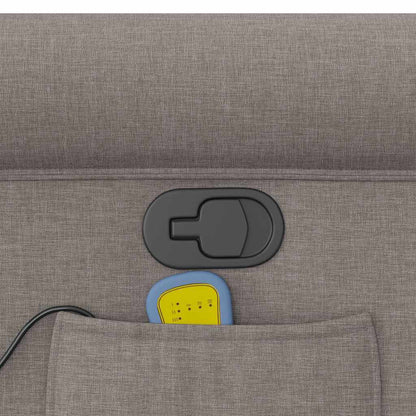 Massagesessel Taupe Stoff