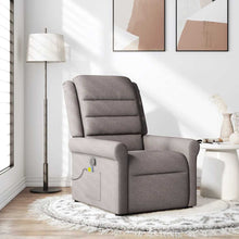 Massagesessel Taupe Stoff