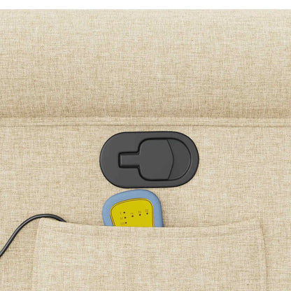 Massagesessel Creme Stoff