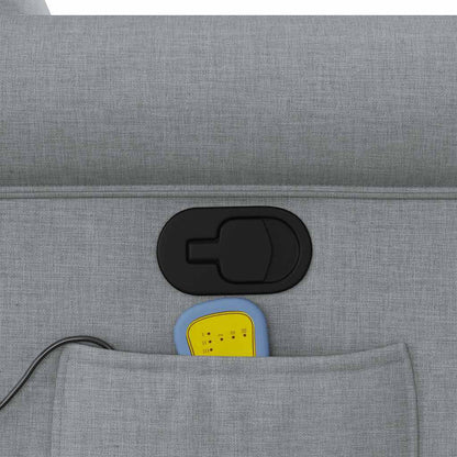 Massagesessel Hellgrau Stoff