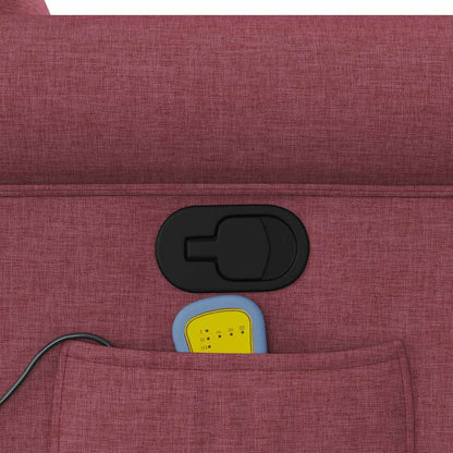 Massagesessel Weinrot Stoff