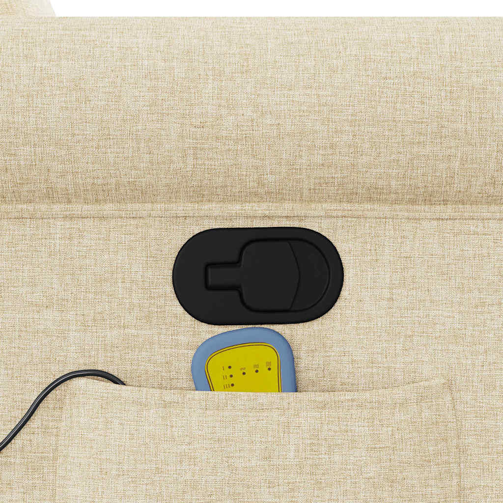 Massagesessel Creme Stoff