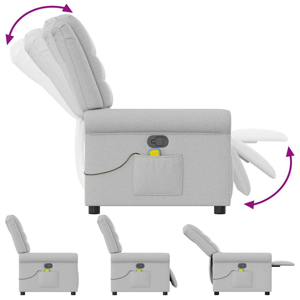 Massagesessel Wolkengrau Stoff