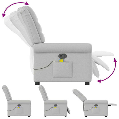 Massagesessel Wolkengrau Stoff