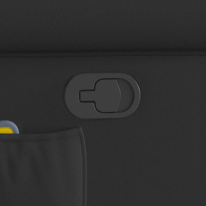 Massagesessel Schwarz Glänzendes Kunstleder