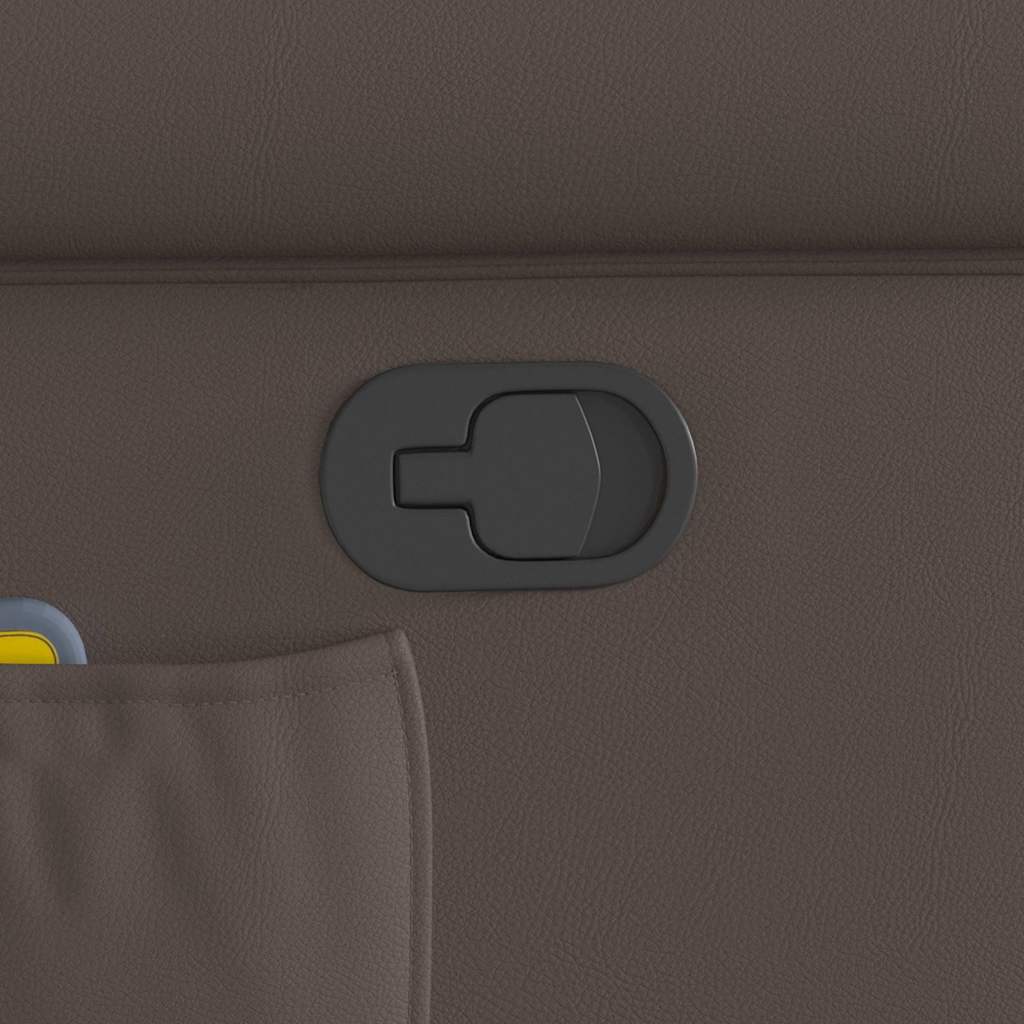 Massagesessel Braun Glänzendes Kunstleder