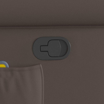 Massagesessel Braun Glänzendes Kunstleder