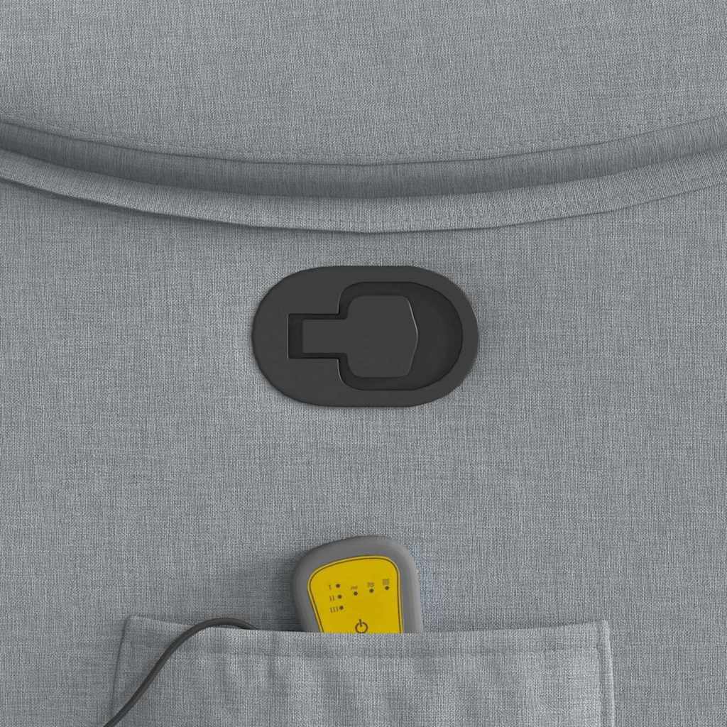 Massagesessel Hellgrau Stoff