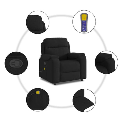 Massagesessel Schwarz Stoff