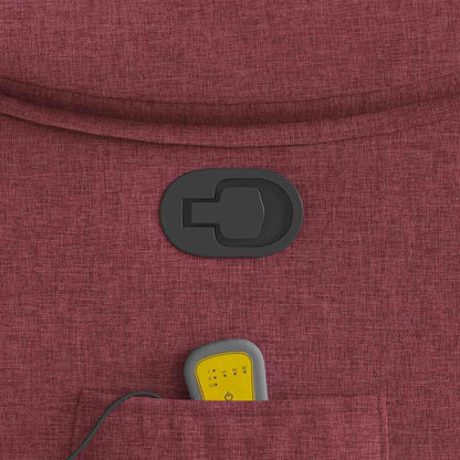 Massagesessel Weinrot Stoff