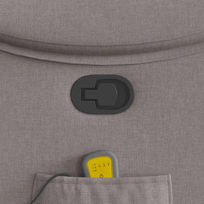 Massagesessel Taupe Stoff