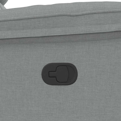 Massagesessel Hellgrau Stoff