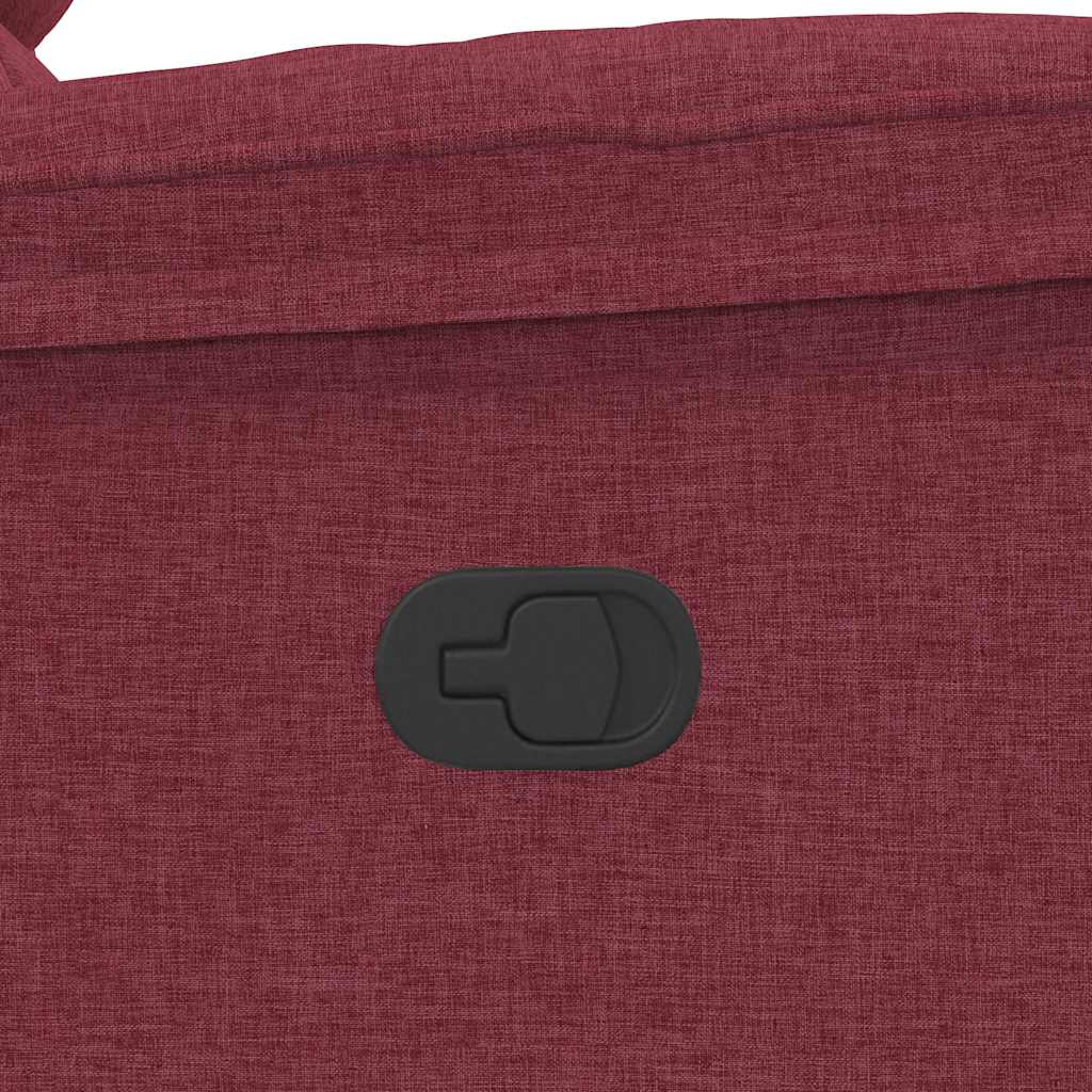 Massagesessel Weinrot Stoff