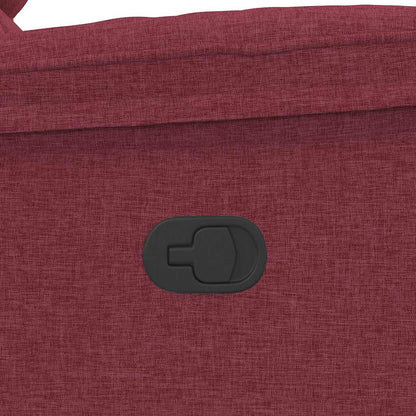 Massagesessel Weinrot Stoff