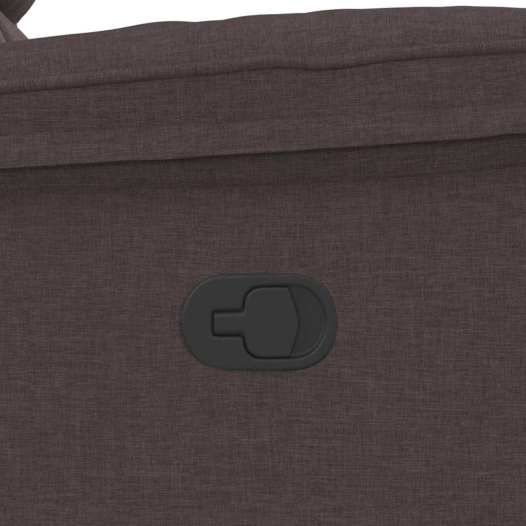 Massagesessel Dunkelbraun Stoff