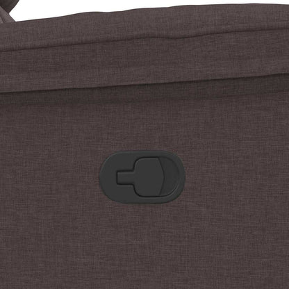 Massagesessel Dunkelbraun Stoff