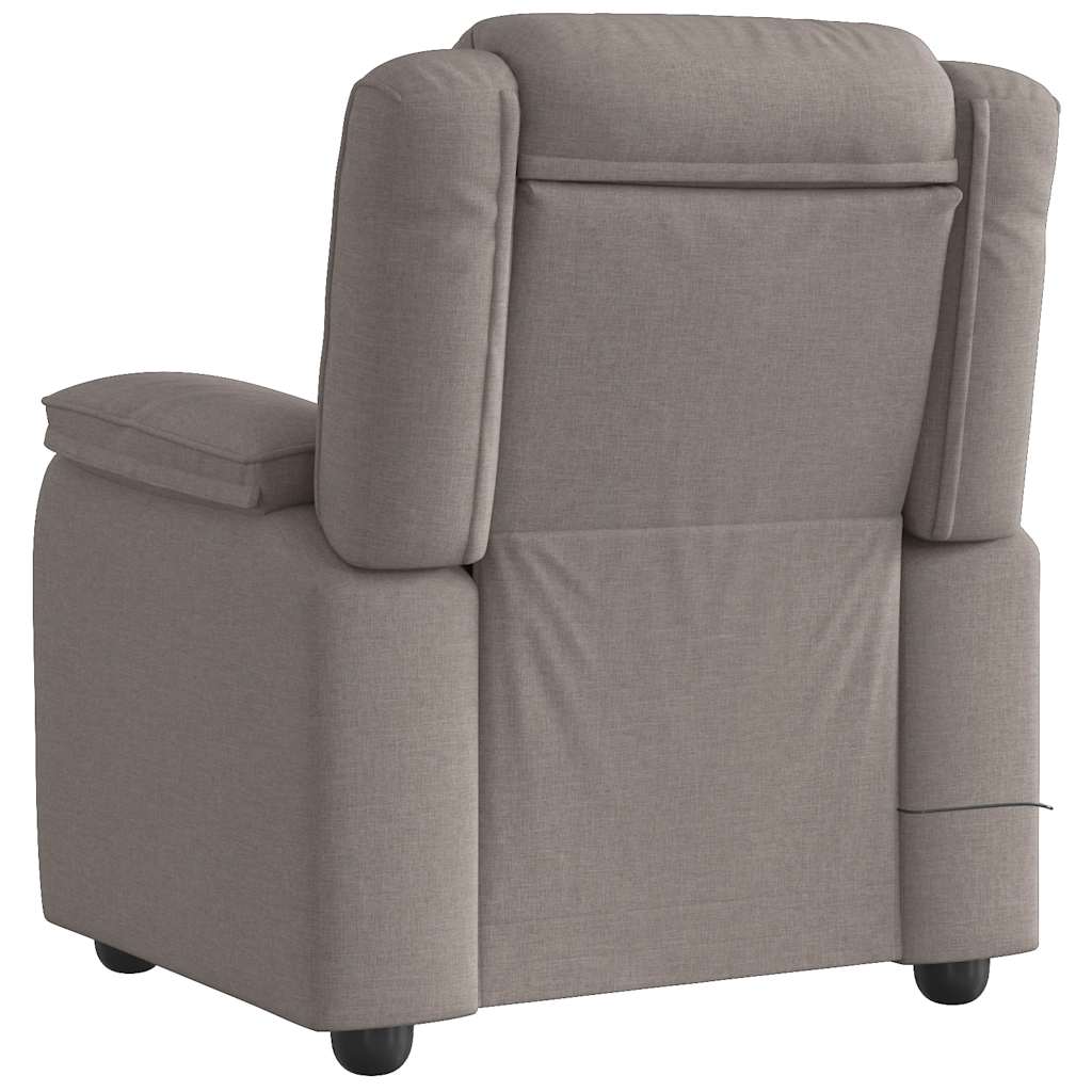 Massagesessel Taupe Stoff