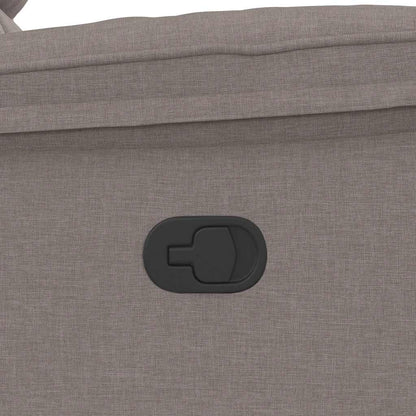 Massagesessel Taupe Stoff