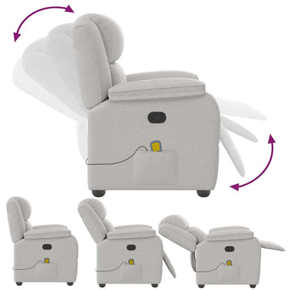 Massagesessel Wolkengrau Stoff