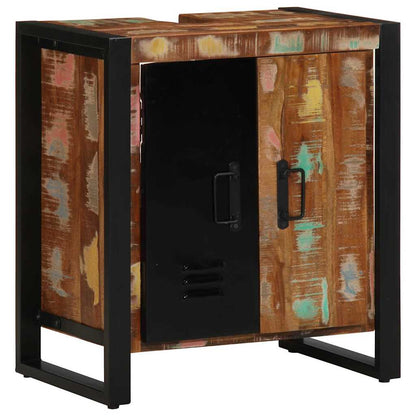 Badezimmerschrank Braun 55 x 35 x 60 cm Massivholz Altholz