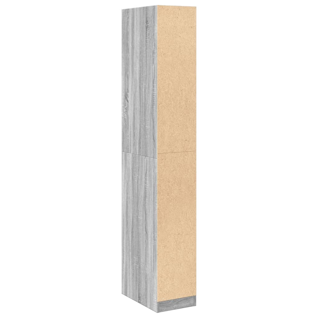Kleiderschrank Grau Sonoma 30x50x200 cm Holzwerkstoff