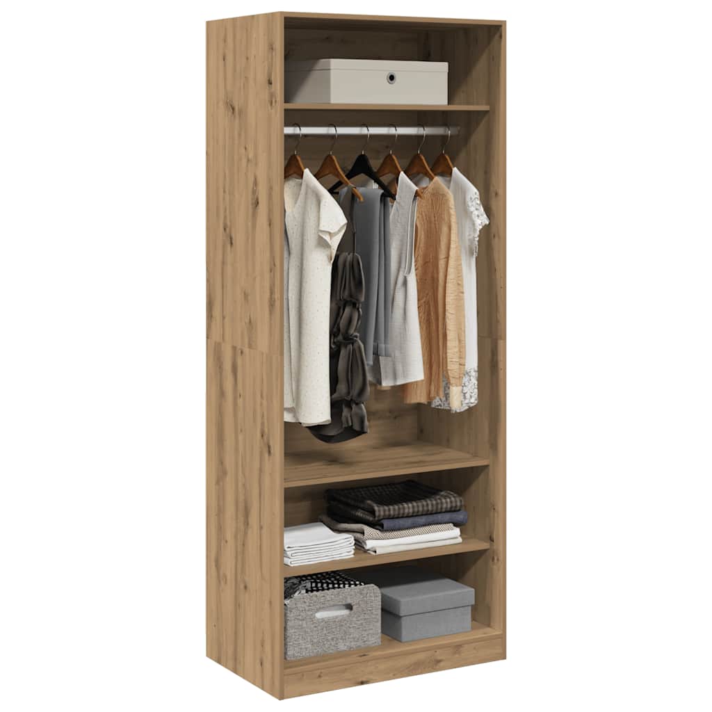 Kleiderschrank Artisan-Eiche 80x50x200 cm Holzwerkstoff