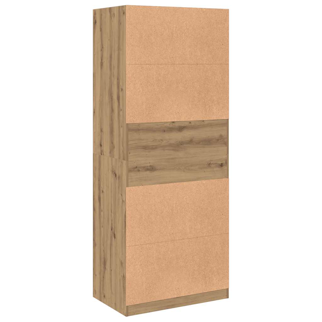 Kleiderschrank Artisan-Eiche 80x50x200 cm Holzwerkstoff