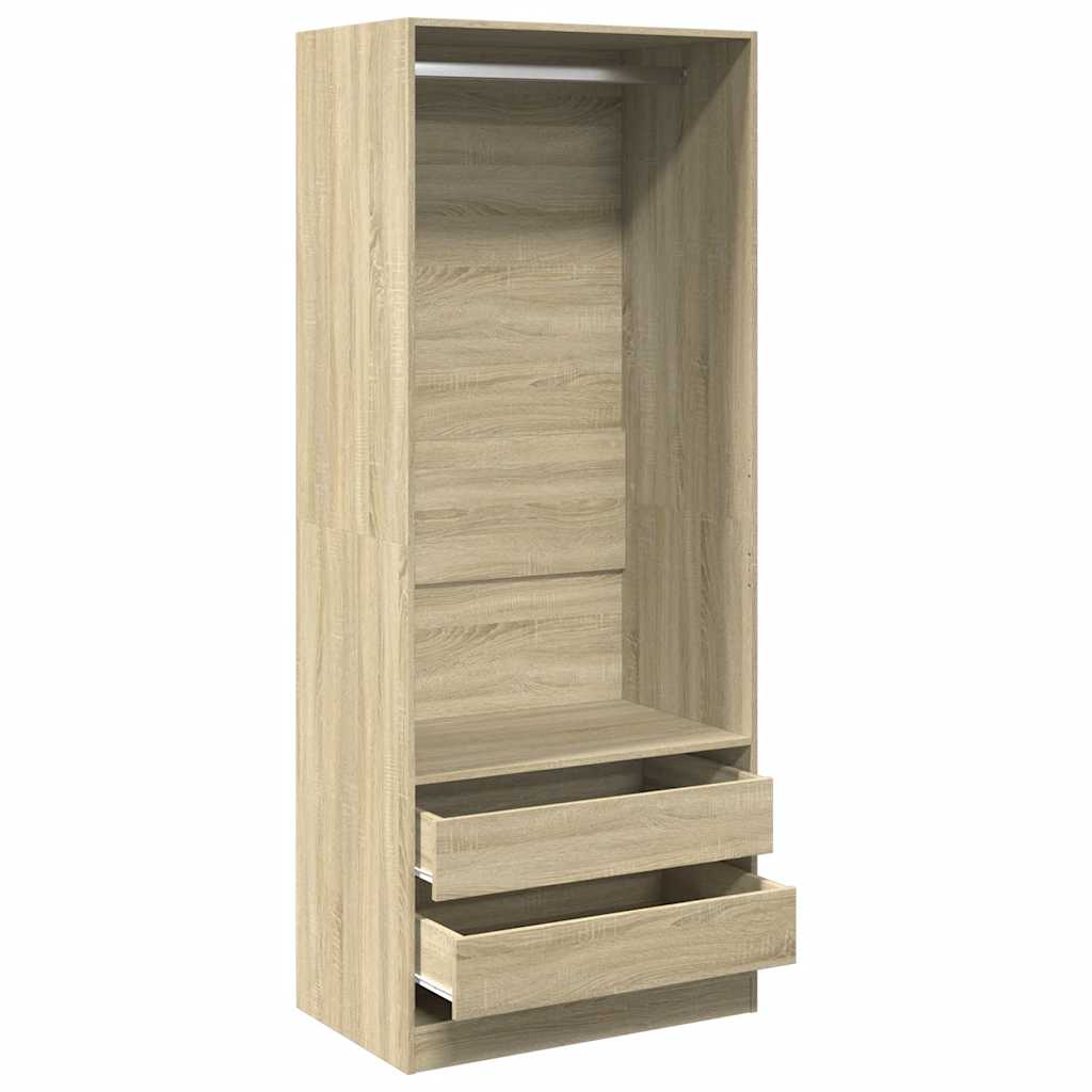 Kleiderschrank Sonoma-Eiche 80x50x200 cm Holzwerkstoff