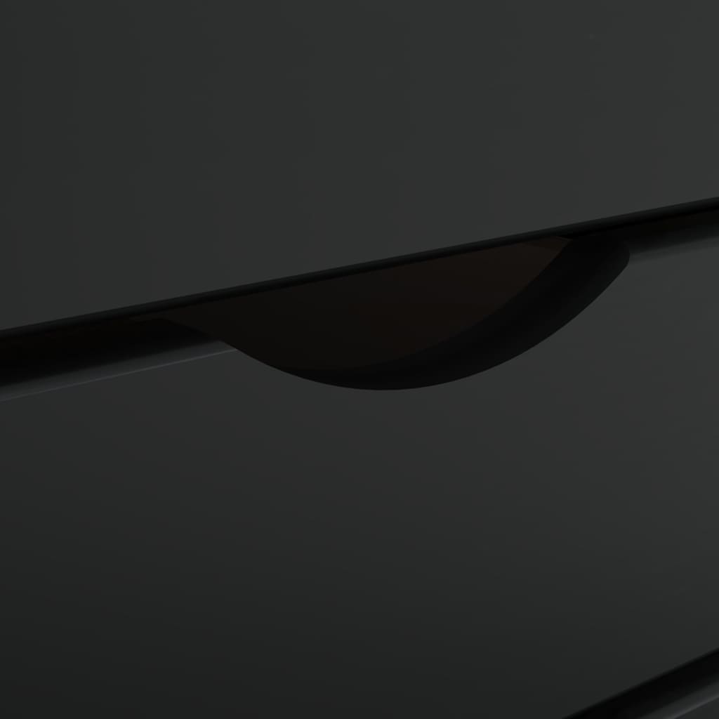 Rollschrank mit Schreibtisch MOSS Schwarz Massivholz Kiefer