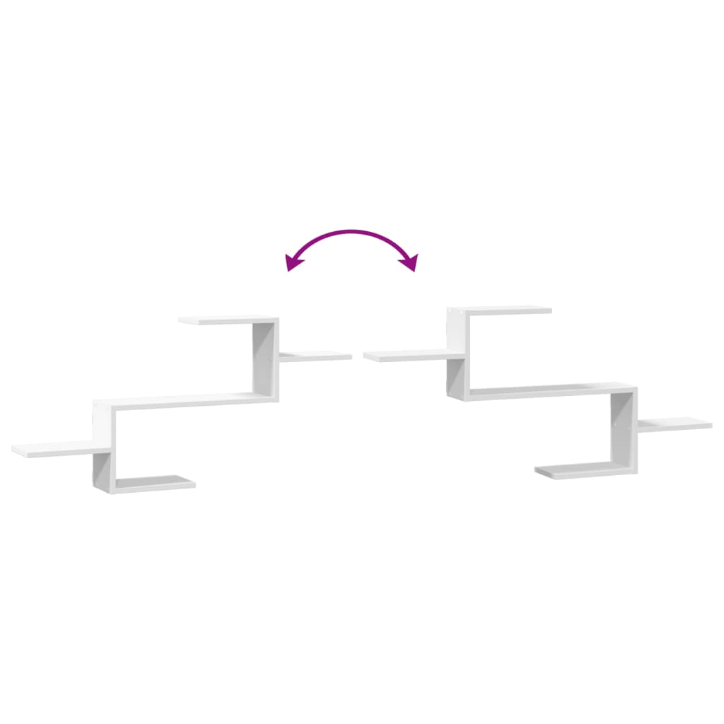 Wandregal Weiß 104x15x49 cm Holzwerkstoff