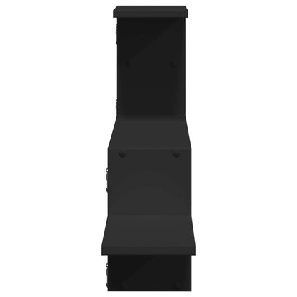 Wandregal Schwarz 104x15x49 cm Holzwerkstoff