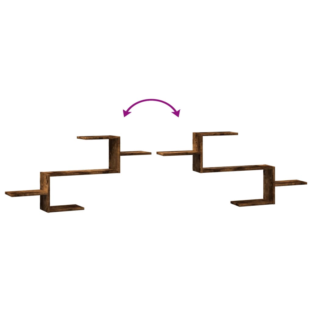 Wandregal Räuchereiche 104x15x49 cm Holzwerkstoff