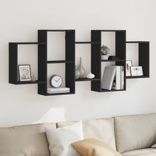 Wandregal Schwarz 159x18x65 cm Holzwerkstoff