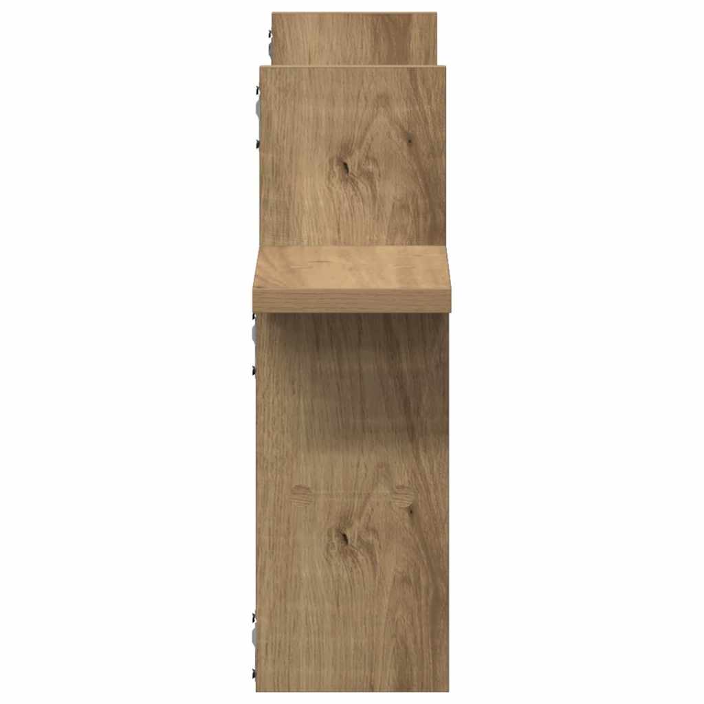 Wandregale 2 Stk. Artisan-Eiche 38x12x38 cm Holzwerkstoff