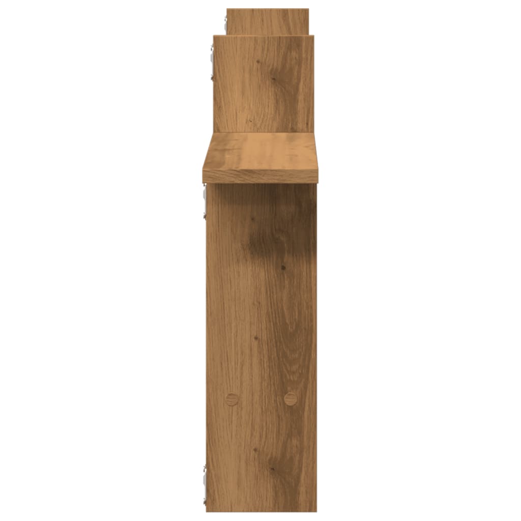 Wandregale 2 Stk. Artisan-Eiche 50x12x50 cm Holzwerkstoff