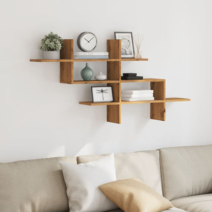 Wandregal Artisan-Eiche 124,5x18x60,5 cm Holzwerkstoff