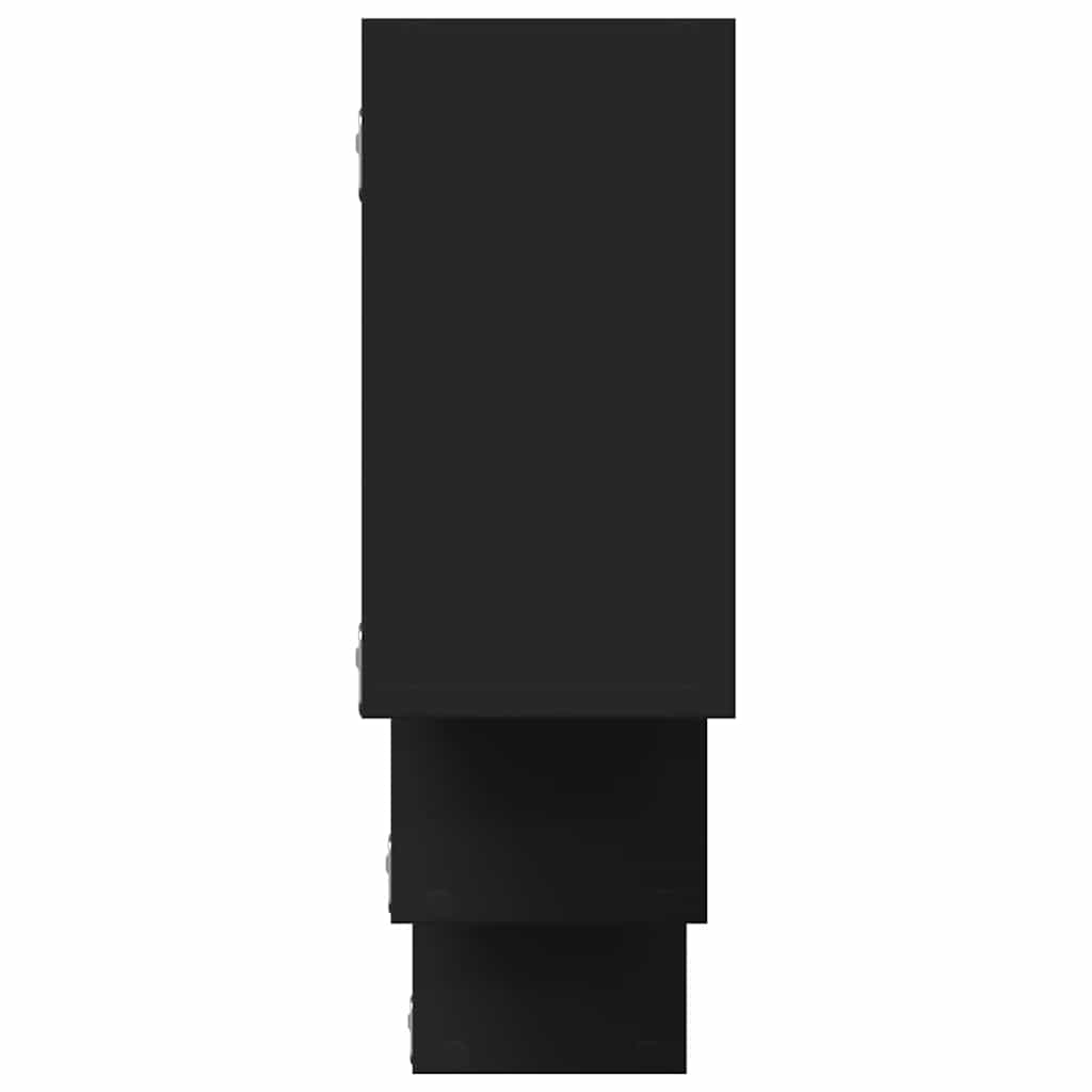 Wandregal Schwarz 159x18x66 cm Holzwerkstoff