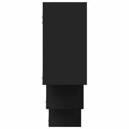 Wandregal Schwarz 159x18x66 cm Holzwerkstoff
